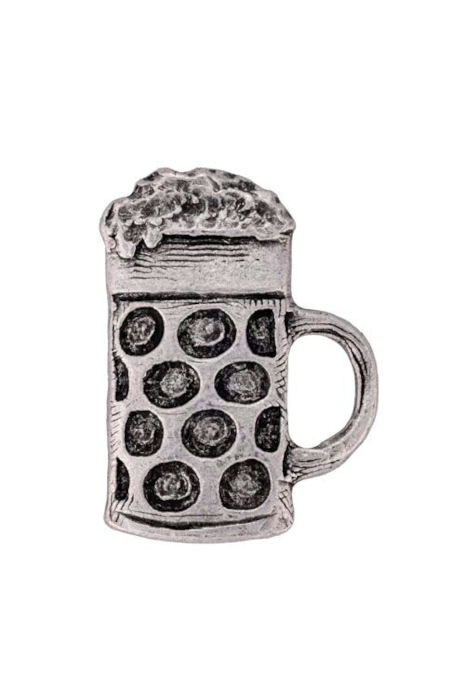 Pin Bierkrug Altsilber #1