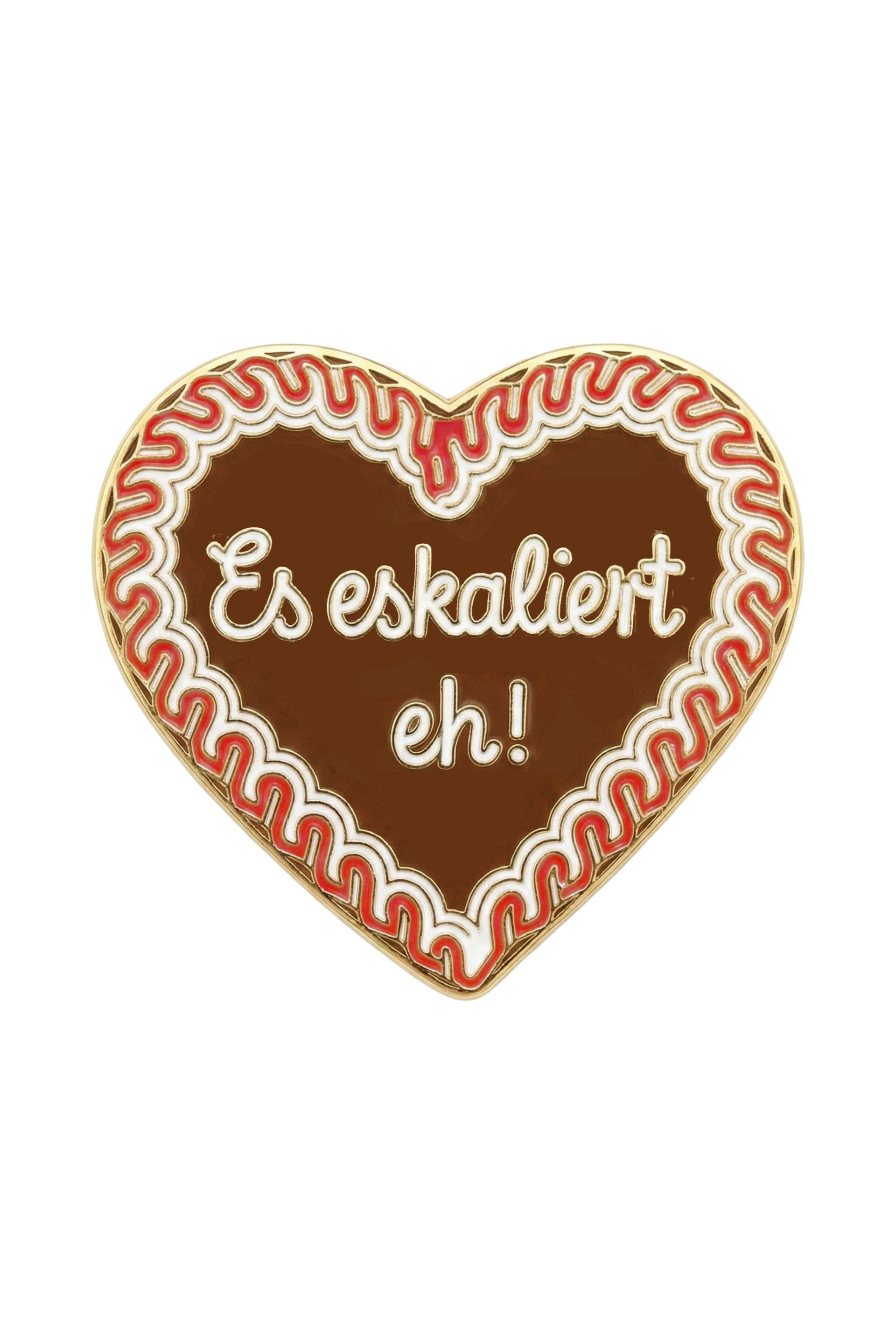 Pin Herz "es eskaliert eh" rot #1