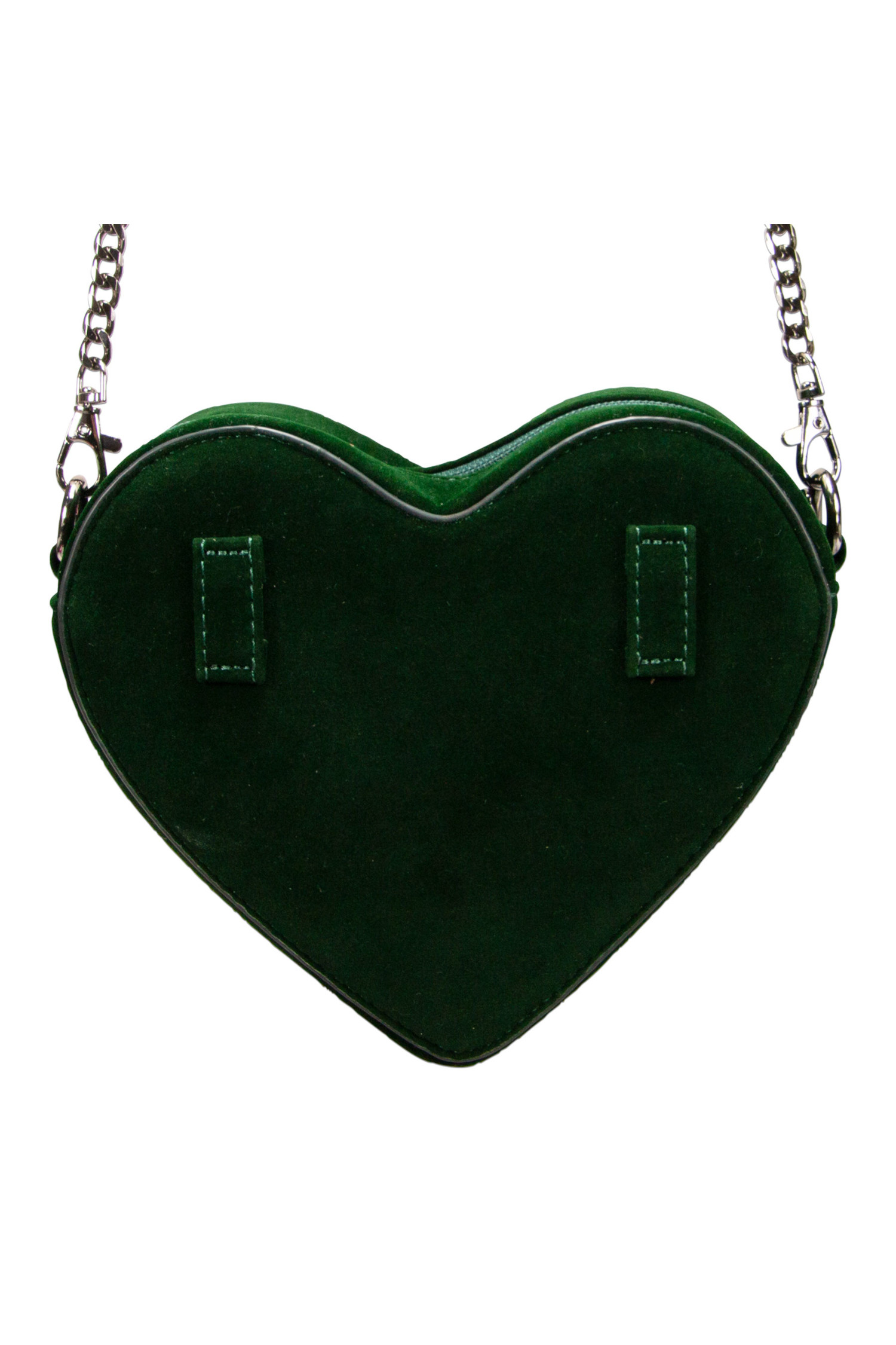 Tasche Samtherz mit Hirsch Grün #3