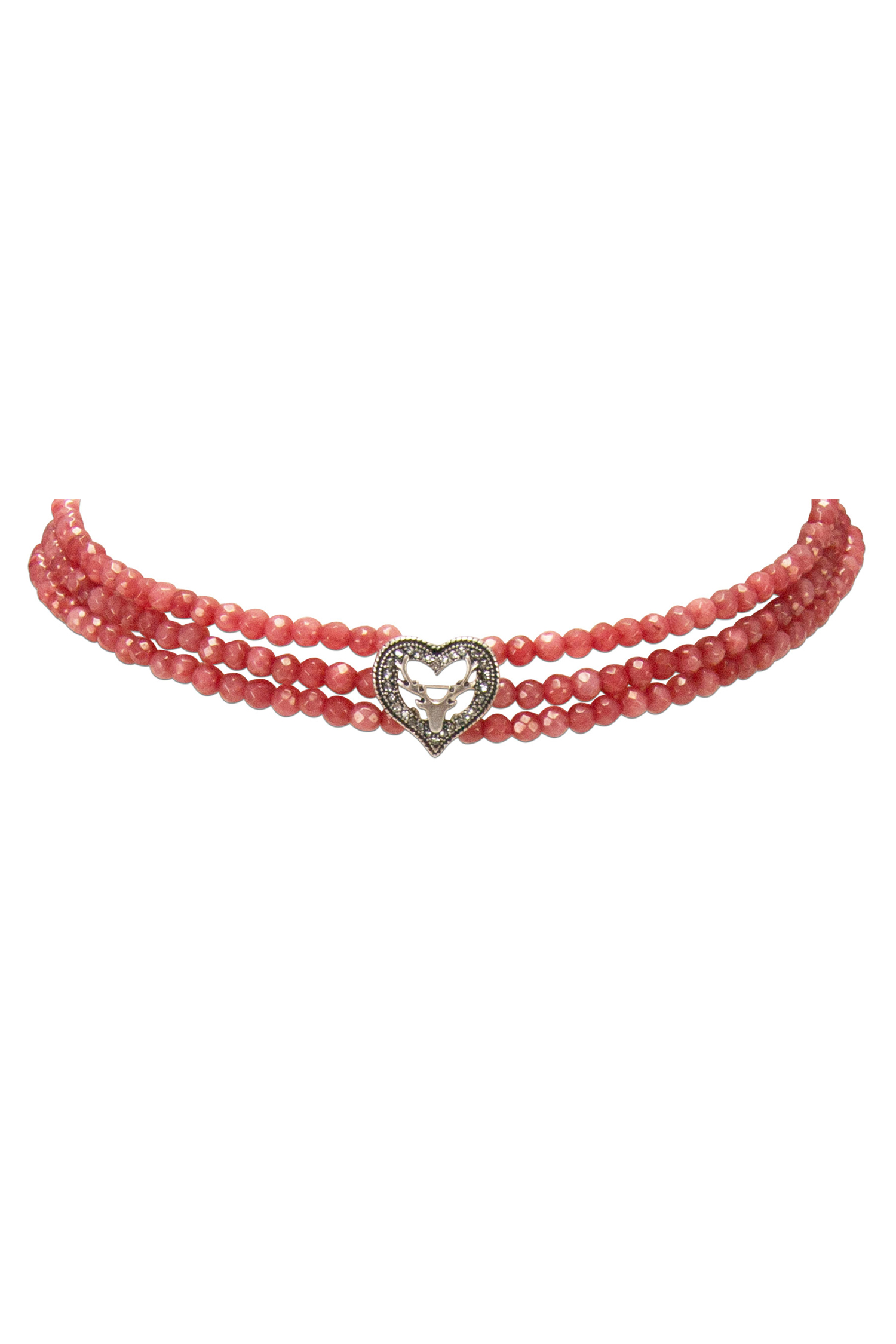 Perlen-Kropfkette Lynette (rot) #2