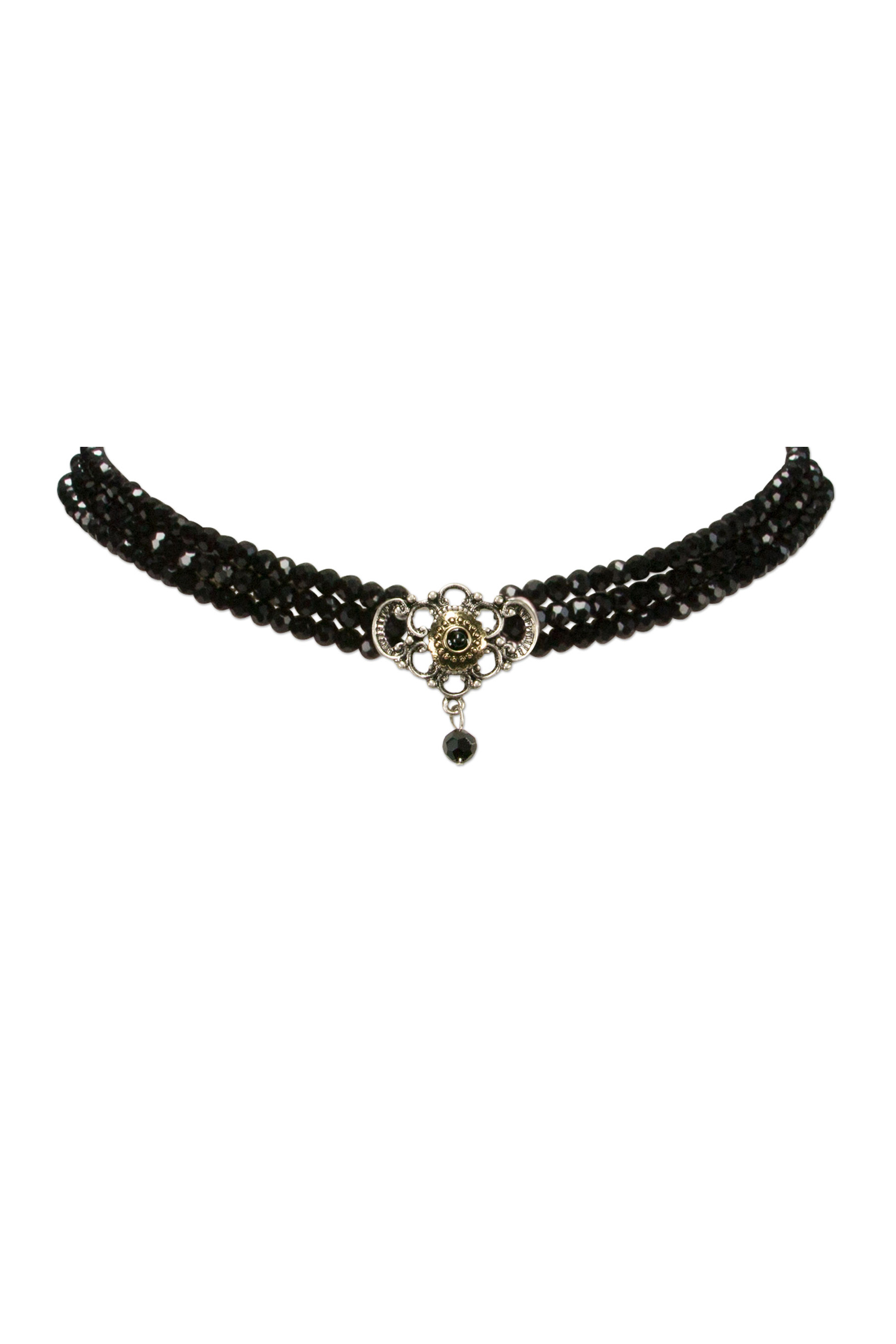 Perlen-Kropfkette Bella (schwarz) #2