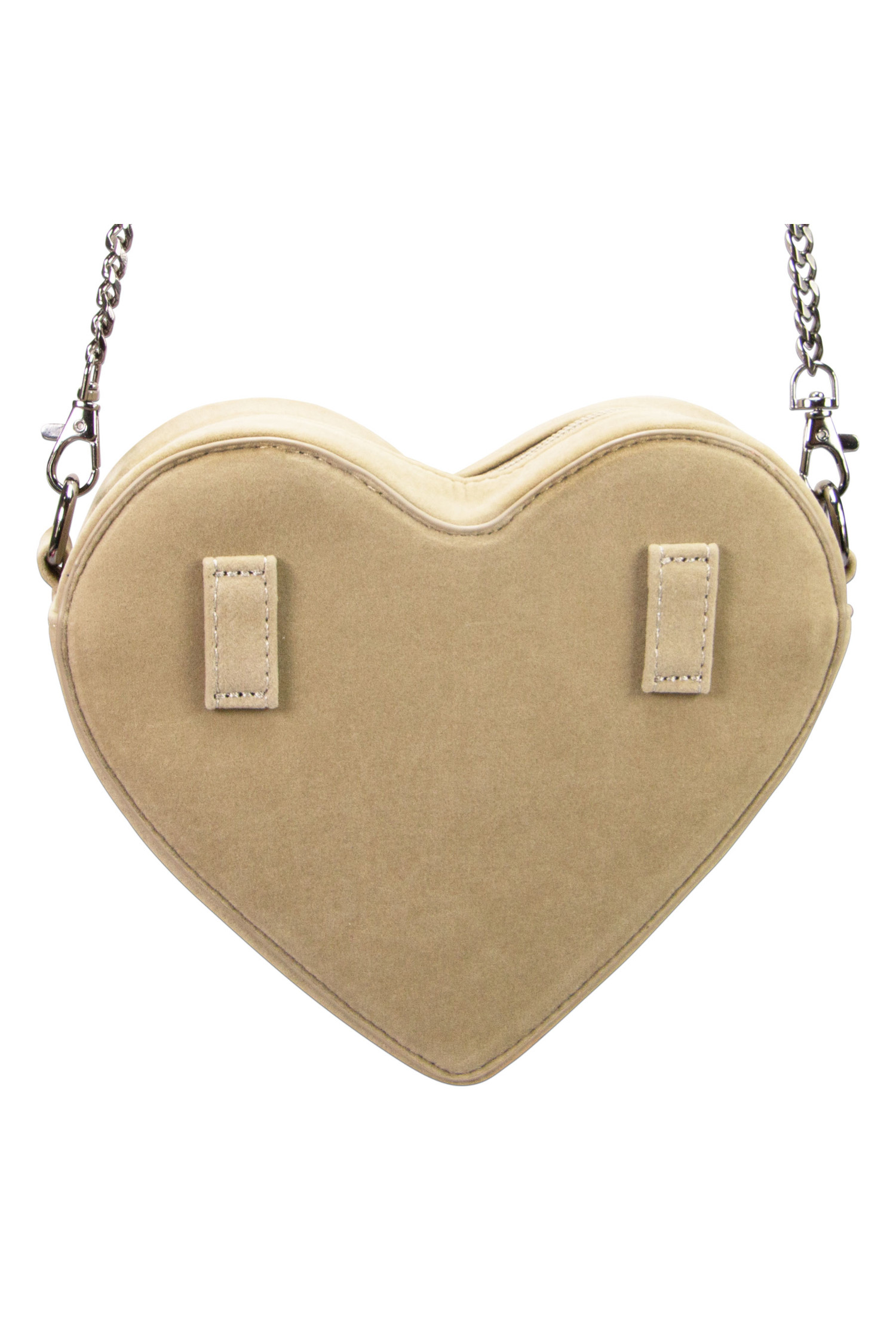 Tasche Samtherz mit Hirsch Beige-Braun #3