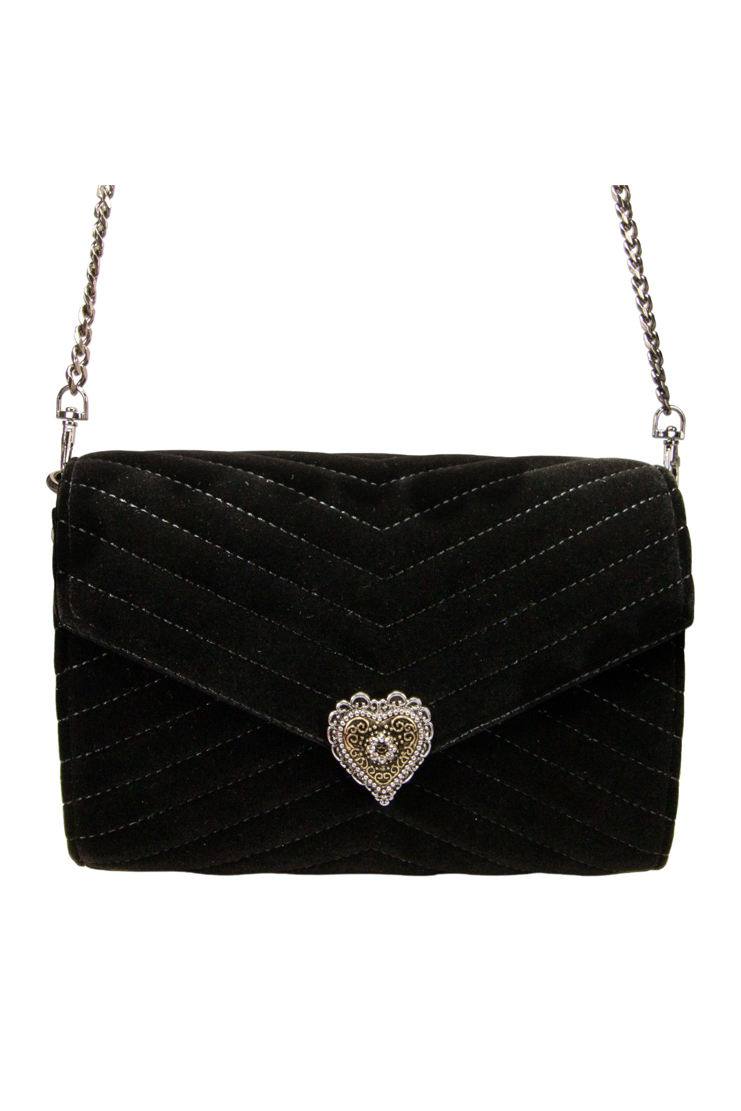 Samtclutch Schwarz #1