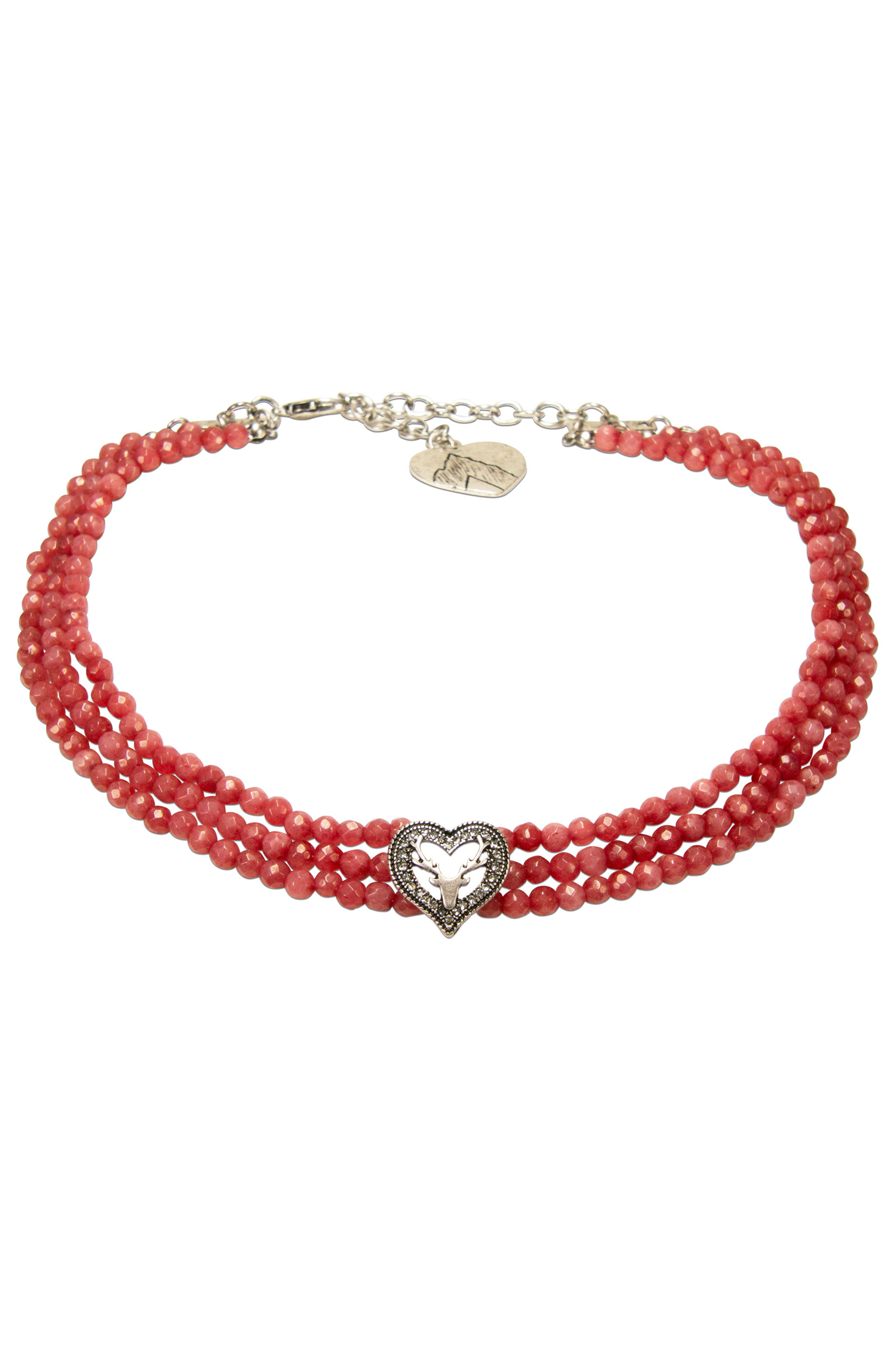 Perlen-Kropfkette Lynette (rot) #1