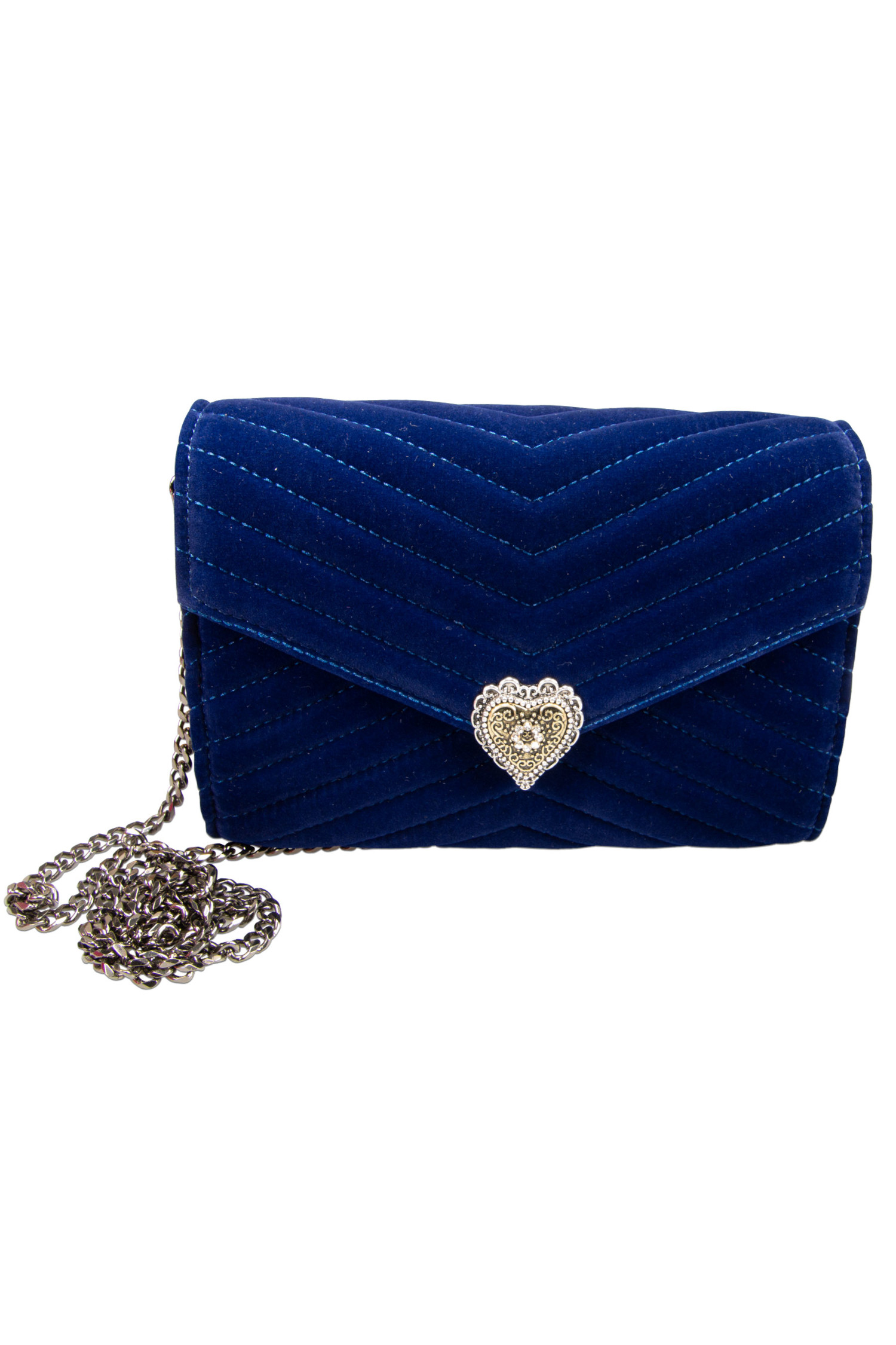 Samtclutch Blau #2