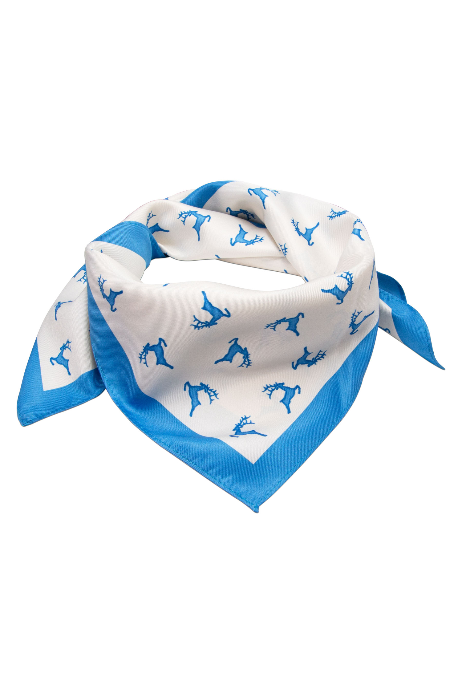 Trachtentuch Hirsch Blau #1
