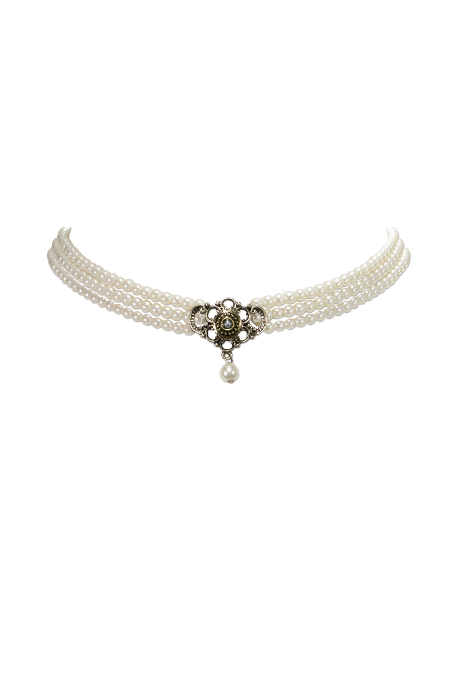 Perlen-Kropfkette Bella (creme) #2