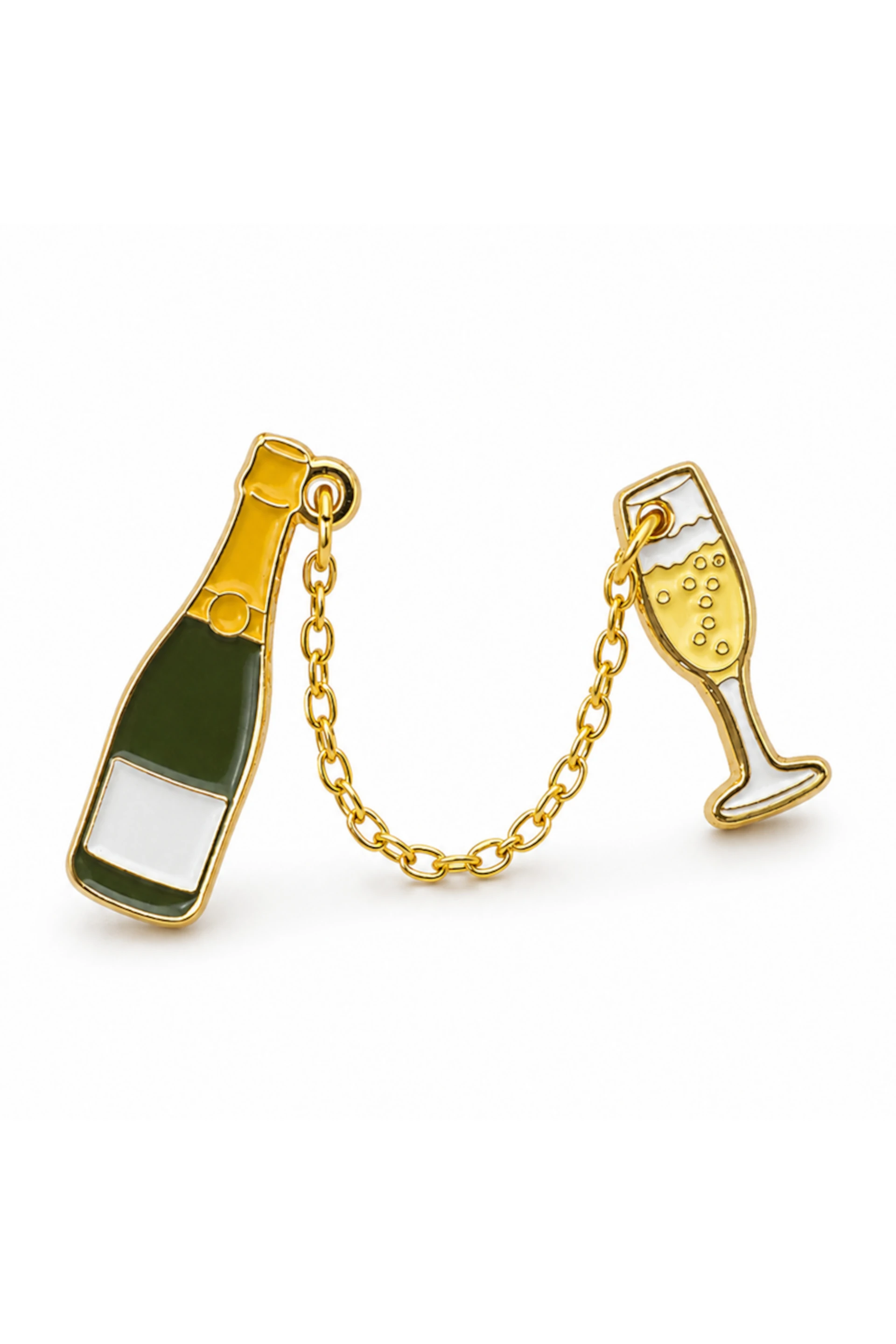 Pin Champagnerflasche mit Glas #1