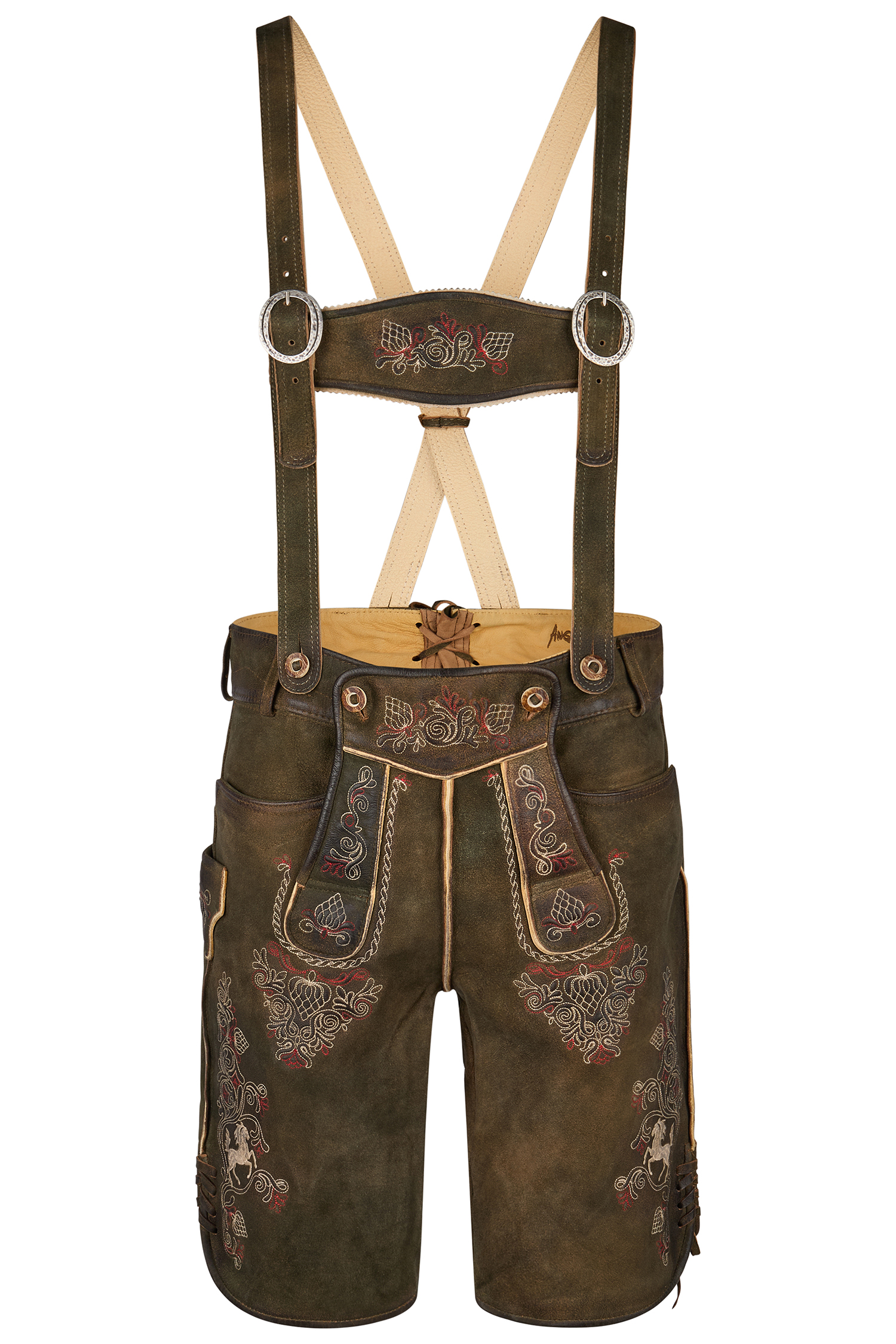 Lederhose Stuttgart (Rot Gestickt) #1