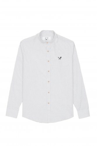 Trachtenhemd Distorted People S6 XL | white/grey